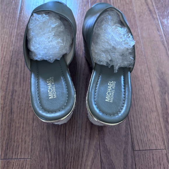 MICHAEL Michael Kors Cunningham Espadrille Wedge Slide Sandal - Picture 3 of 5